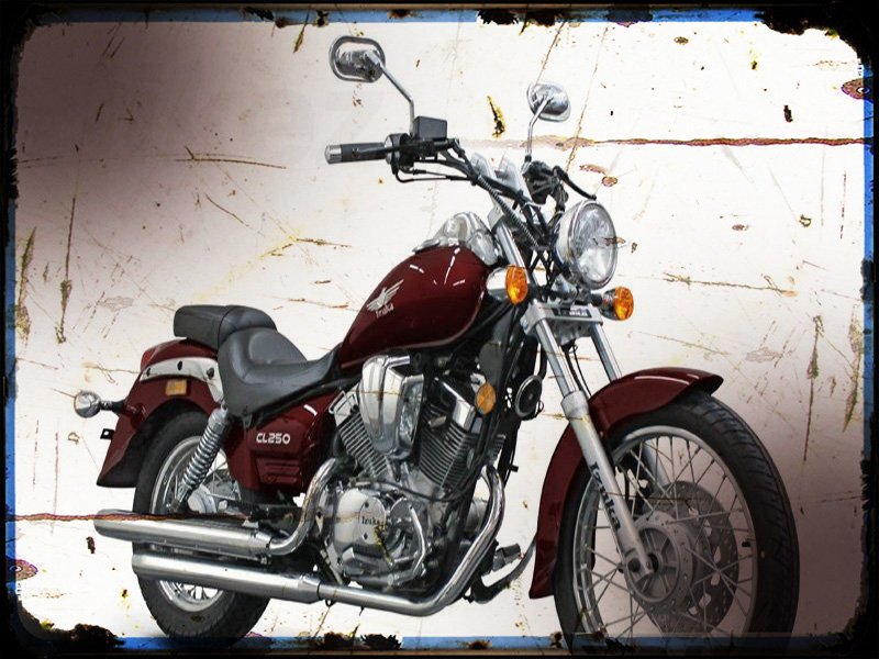 cl 250 Izuka A4 Photo Print Motorbike Vintage Aged