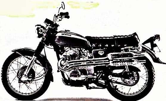 cl250 motorbike A4 Photo Print