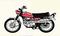 cl350 motorbike A4 Photo Print