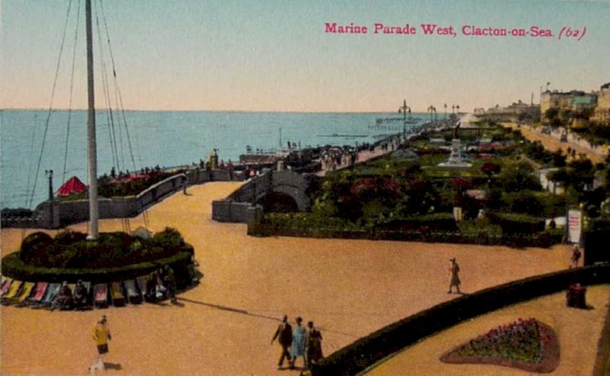 clacton marine paradeVintage 1880s 1900s A4 Photo Print