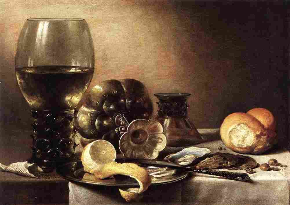 claesz pieter still life with oysters Art A4 Photo Print