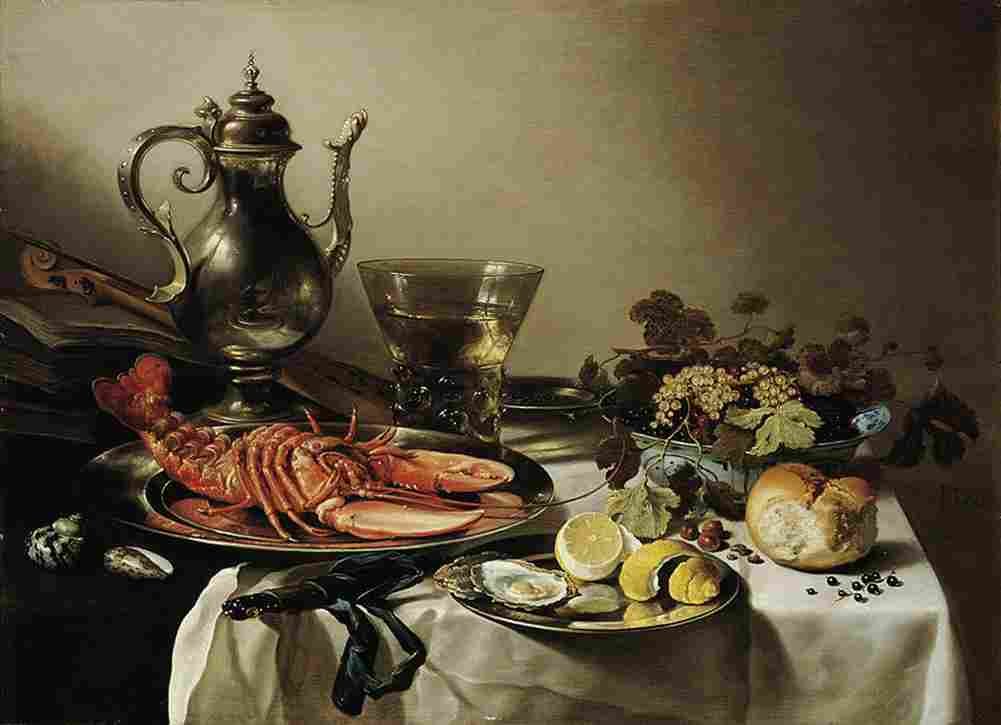 claesz pieter still life with silverware Art A4 Photo Print