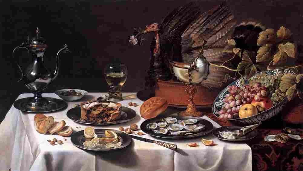 claesz pieter still life with turkey pie Art A4 Photo Print