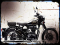 classic 500 c5 chrome Enfield A4 Photo Print Motorbike Vintage Aged