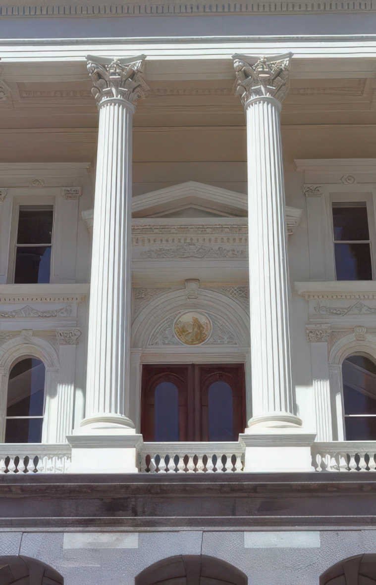 classical columns building Vintage A4 Photo Print
