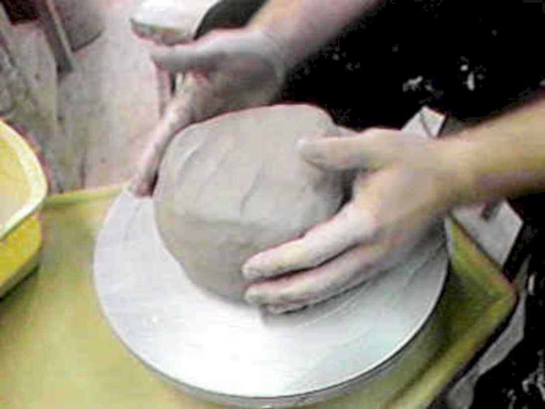 clay bowl workshop1980s 1990s A4 Photo Print