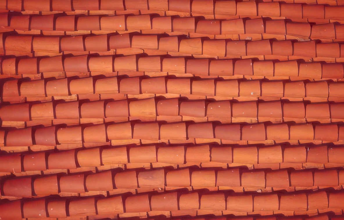 clay tiles roofing Vintage A4 Photo Print
