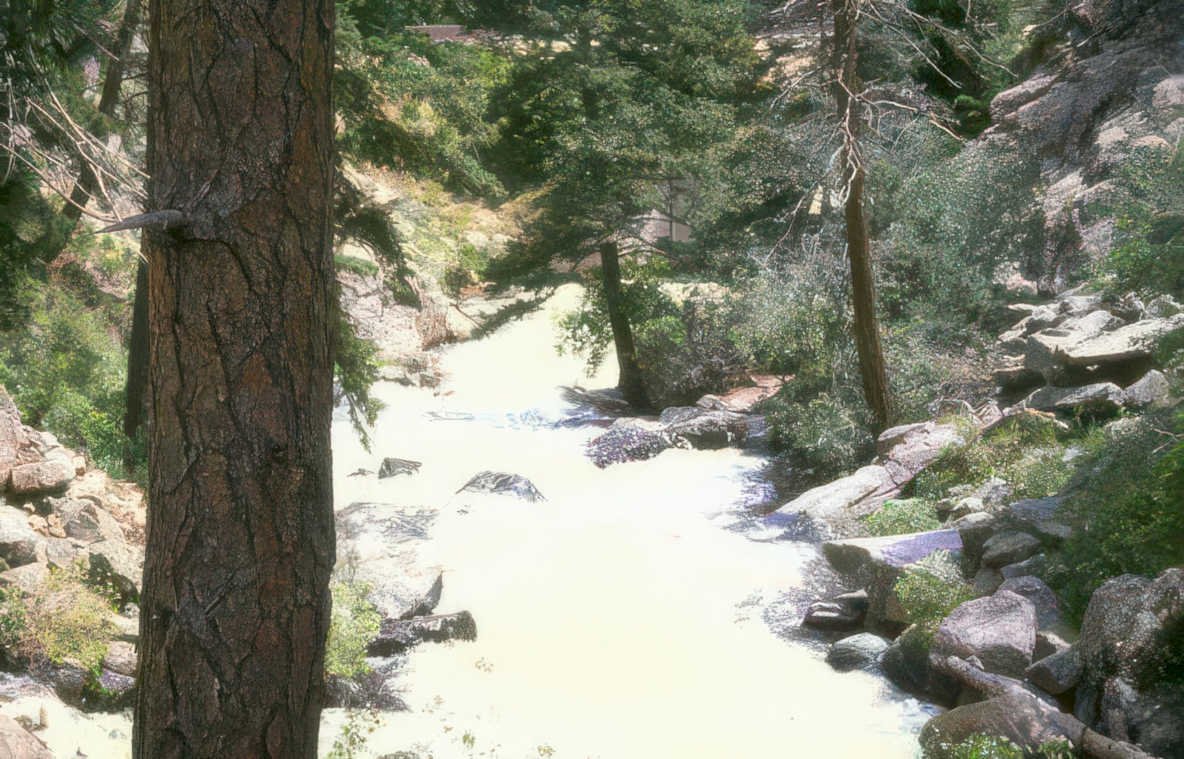 clear creek mountains Vintage A4 Photo Print