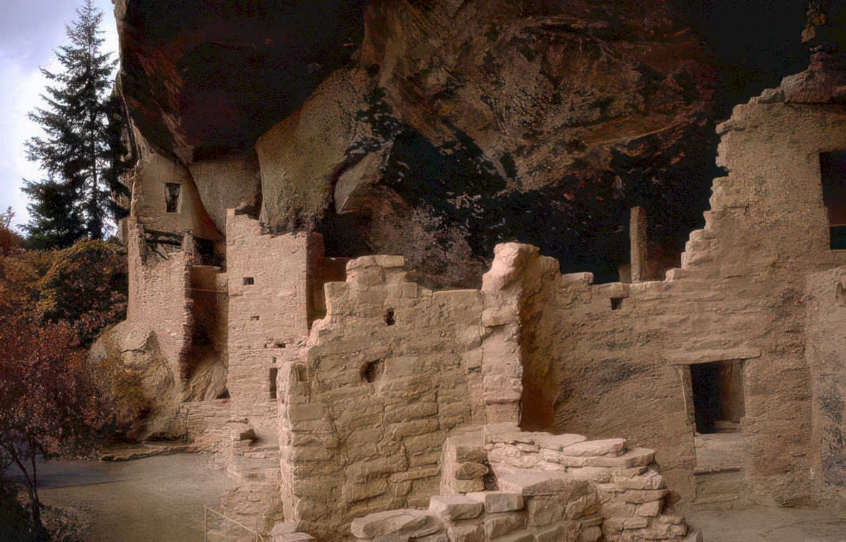 cliff palace ruins 1 Vintage A4 Photo Print