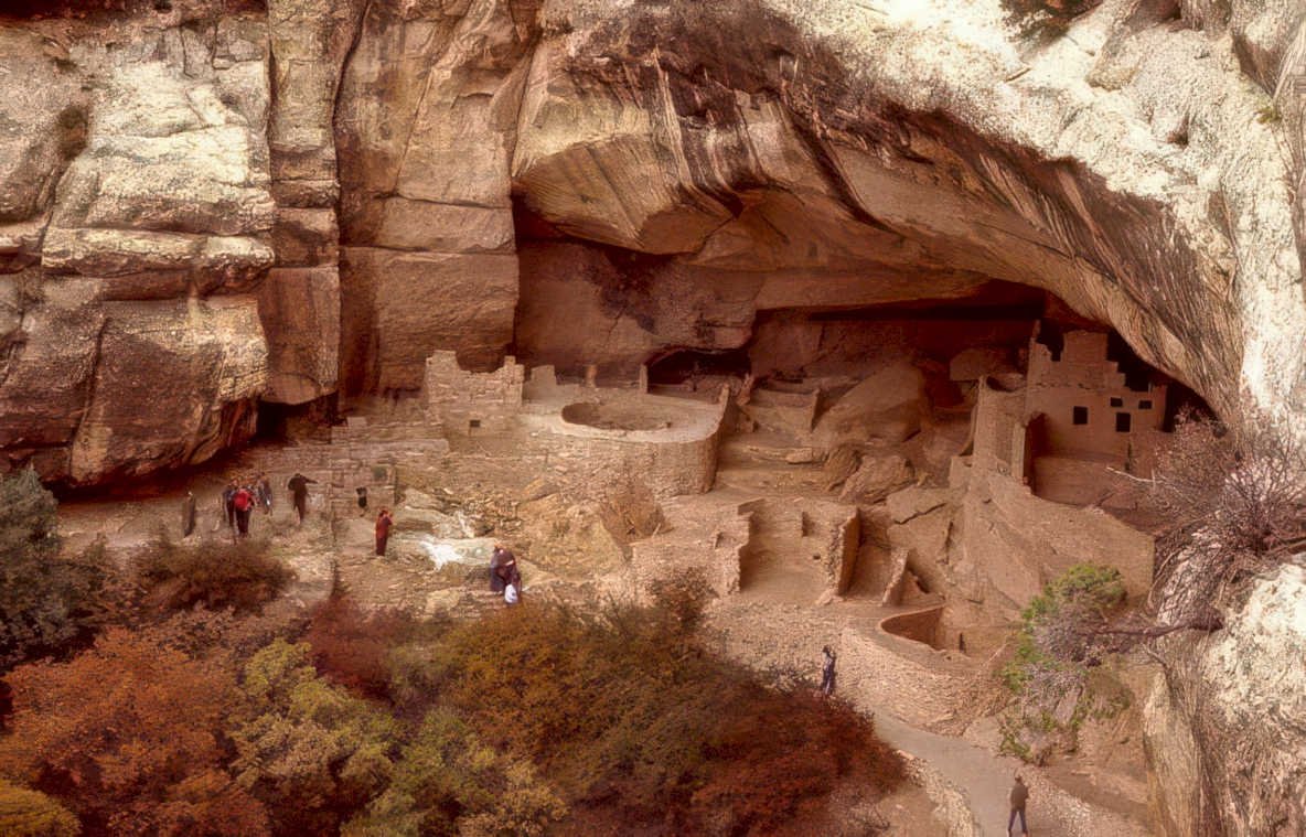 cliff palace ruins 2 Vintage A4 Photo Print