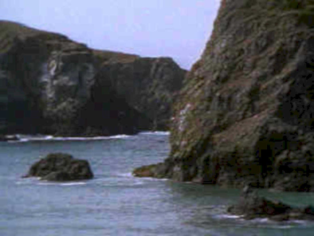 cliff sea islands1980s 1990s A4 Photo Print