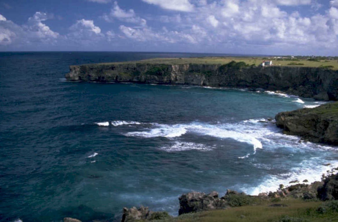 cliff waves barbados 1980s 1990s A4 Photo Print