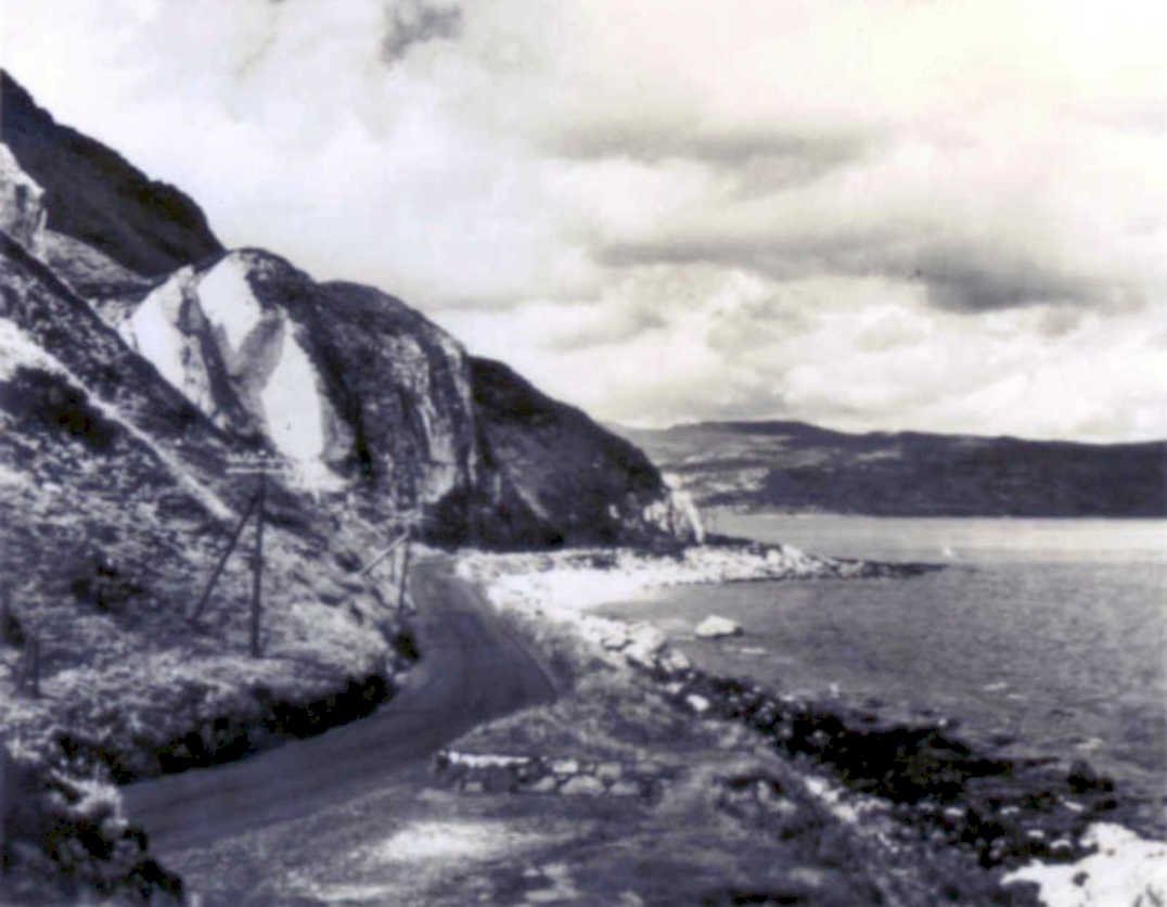 cliffside road erosionVintage 1880s 1900s A4 Photo Print