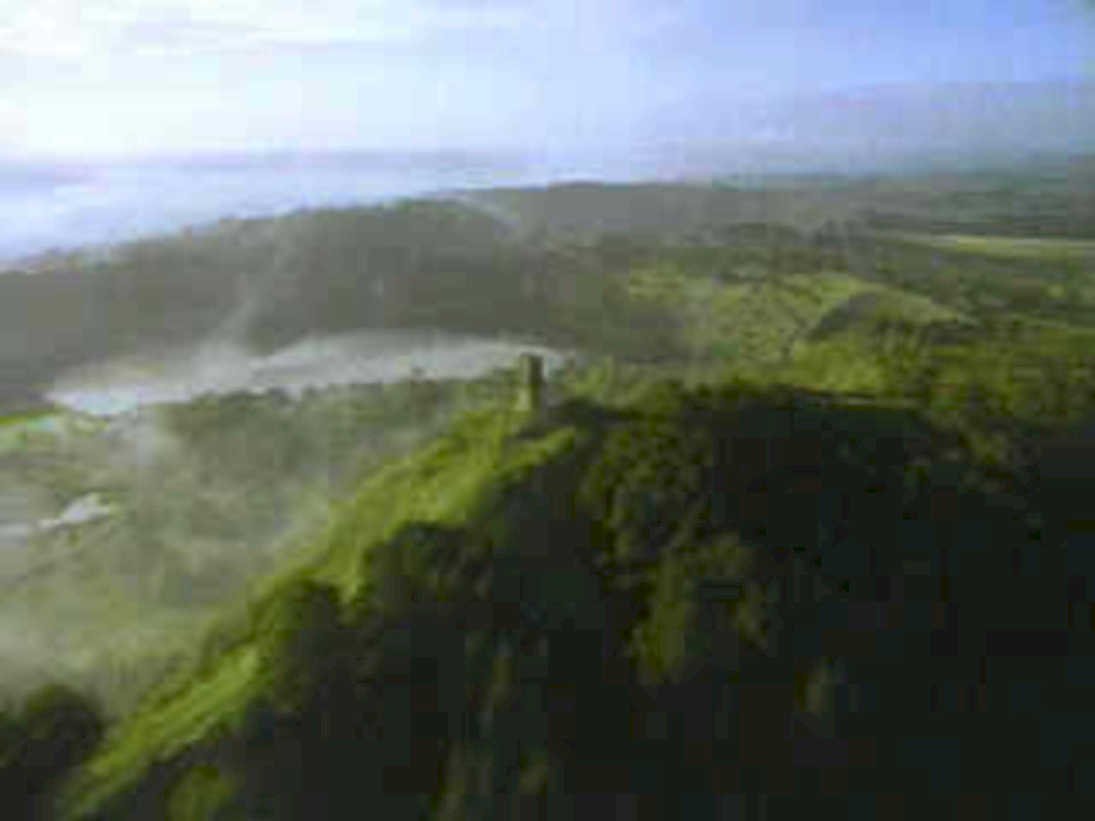 cliffside tower mist1980s 1990s A4 Photo Print