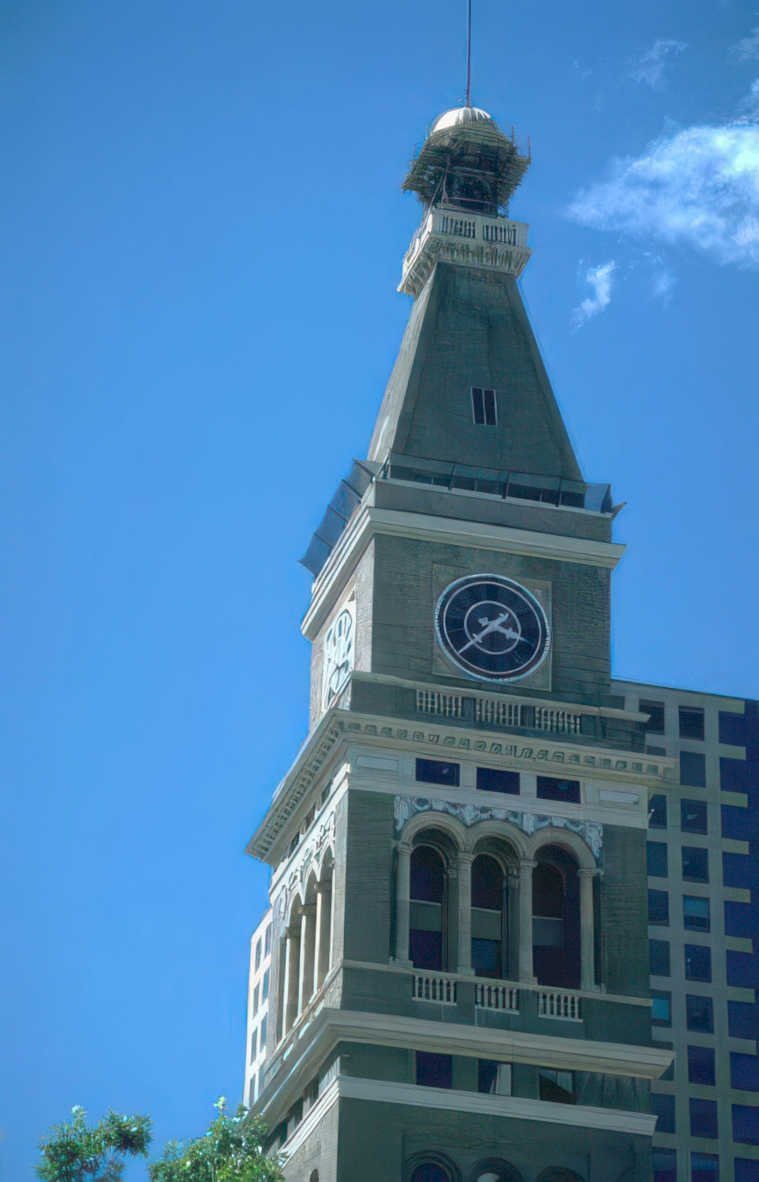 clock tower providence Vintage A4 Photo Print