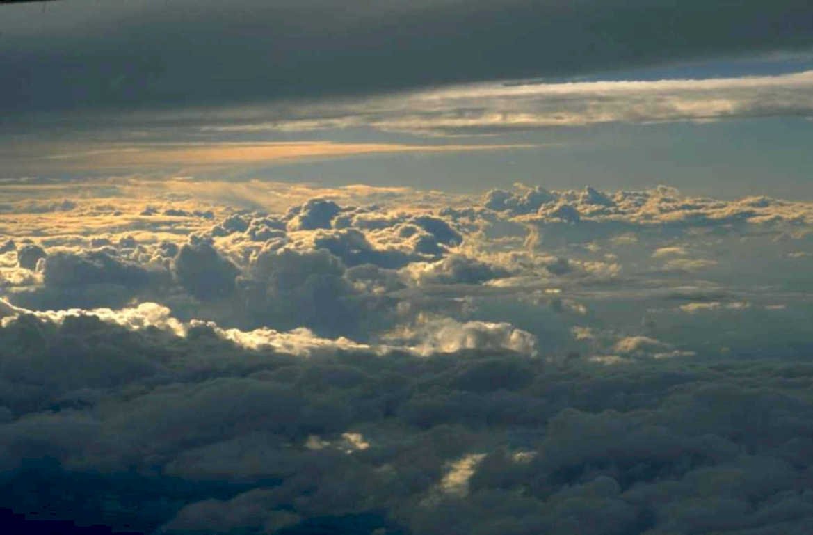 clouds golden hour 1980s 1990s A4 Photo Print