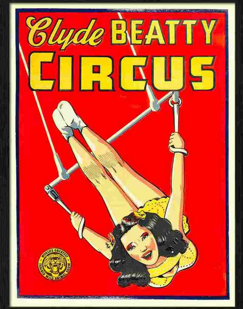 clyde beatty circus poster Advert A4 Photo Print