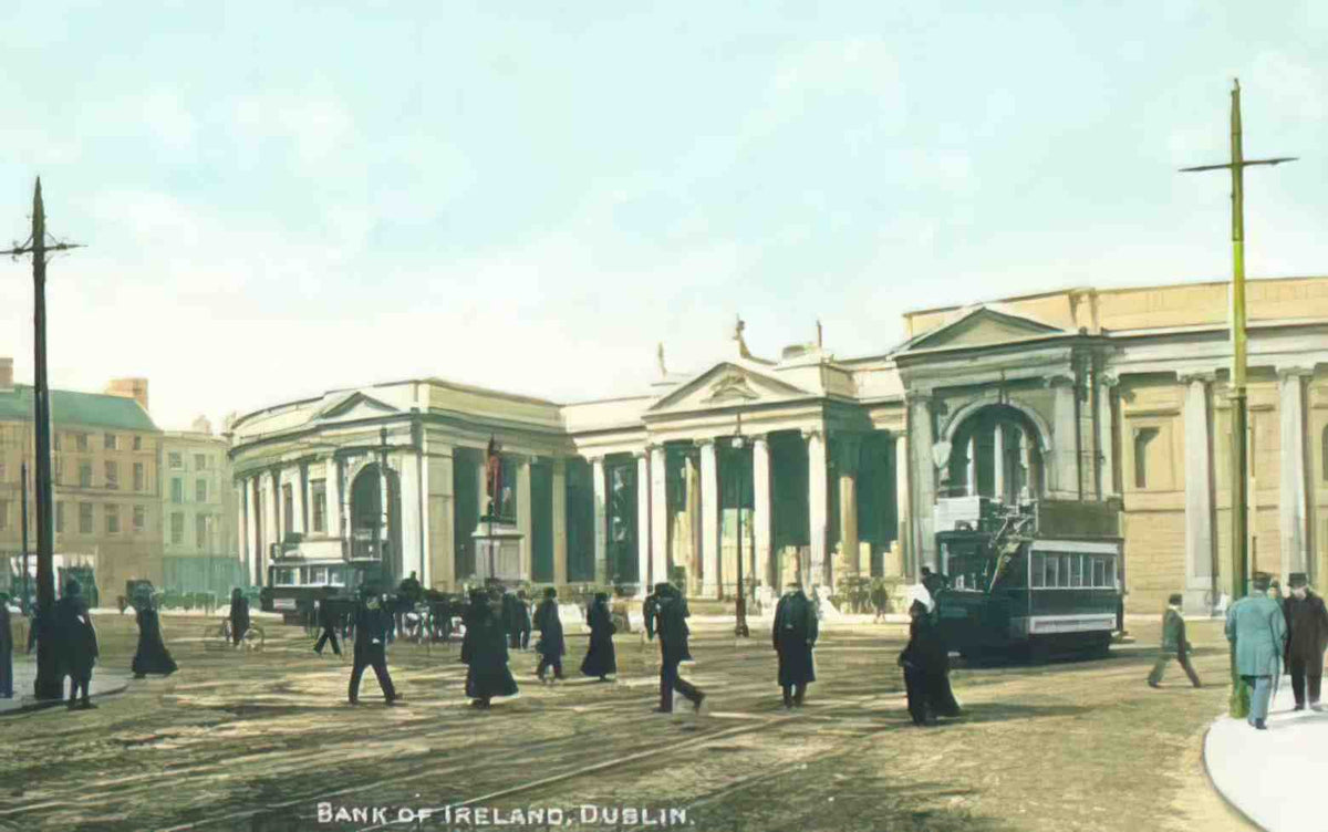 co Dublin Dublin Bank of Ireland 1900s Vintage A4 Photo Print