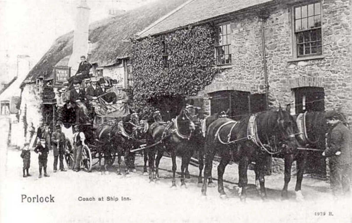 coach ship innVintage 1880s 1900s A4 Photo Print
