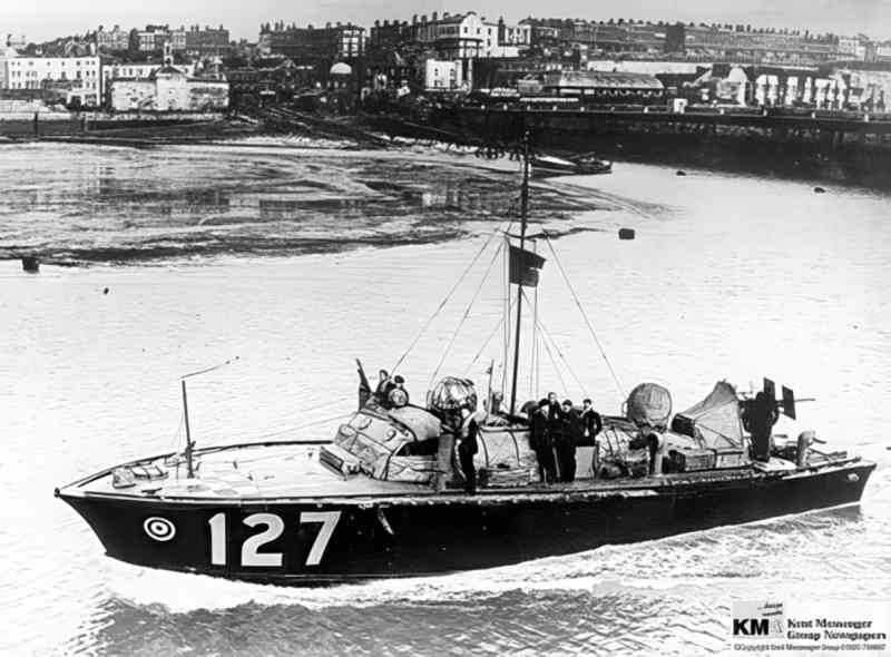 coast patrol boat Vintage world war A4 Photo Print