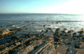 coast rocks waves Vintage A4 Photo Print