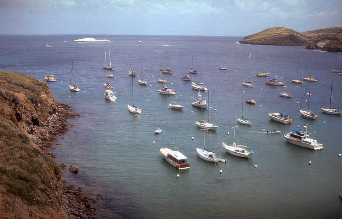 coastal boats bay Vintage A4 Photo Print