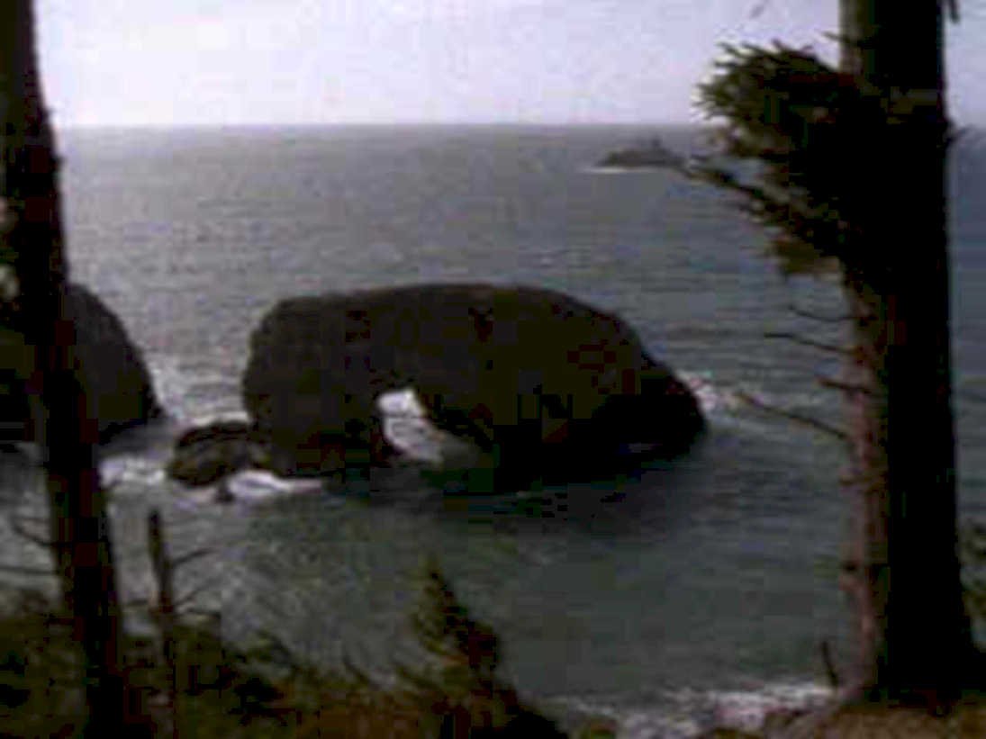 coastal boulder ocean1980s 1990s A4 Photo Print