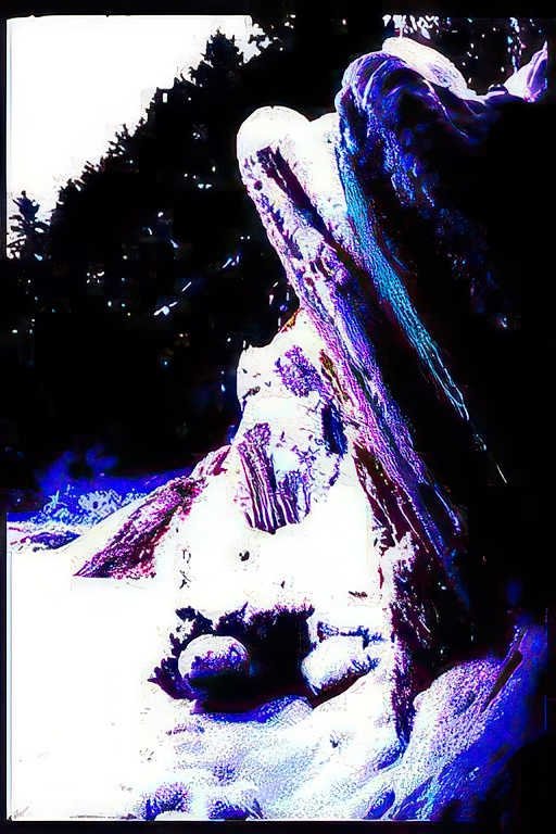 coastal driftwood snow Vintage A4 Photo Print