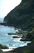 coastal landscape rocks Vintage A4 Photo Print
