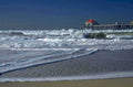 coastal pier beach 1980s 1990s A4 Photo Print