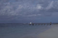 coastal pier boat 1980s 1990s A4 Photo Print