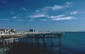 coastal pier longbeach Vintage A4 Photo Print