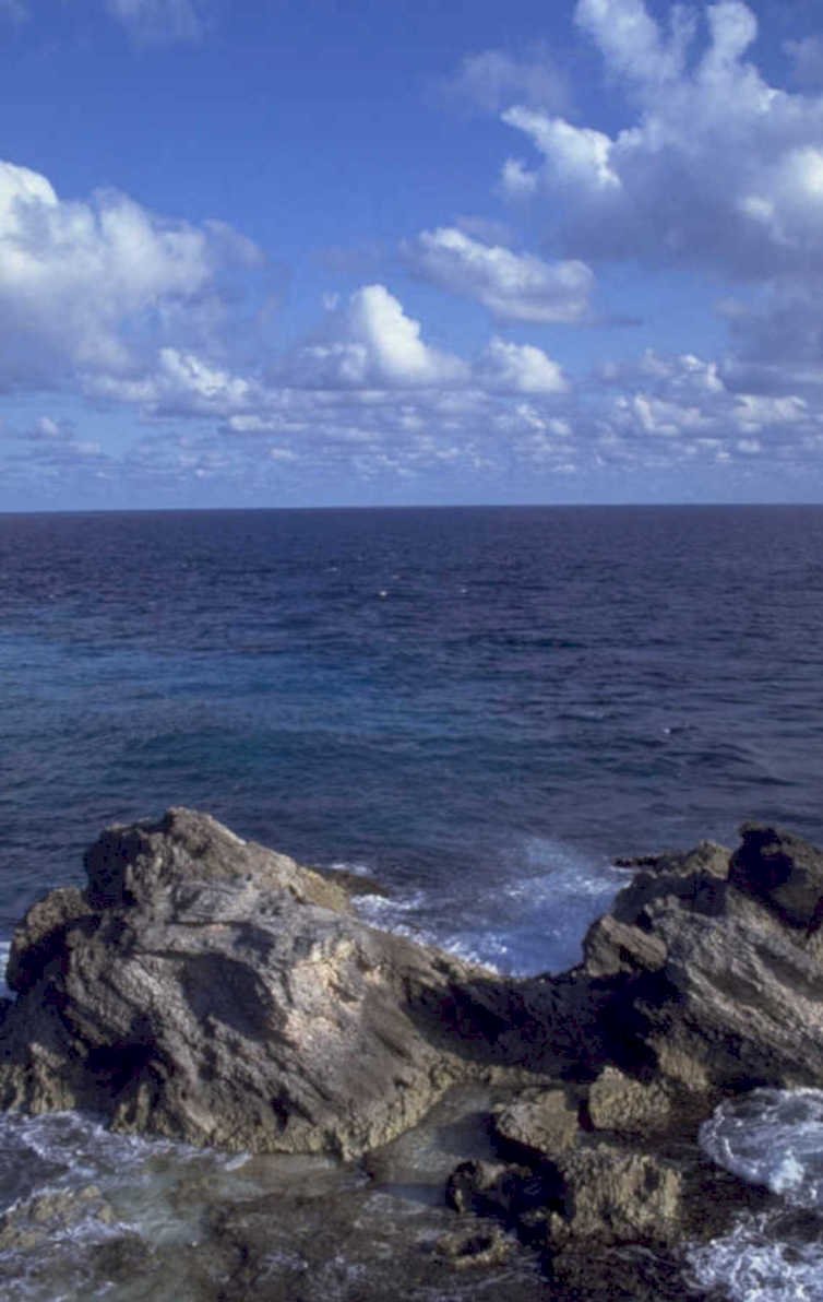 coastal rocks sky 1980s 1990s A4 Photo Print