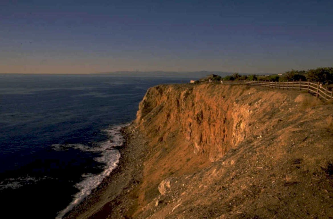 coastal sunset cliff 1980s 1990s A4 Photo Print