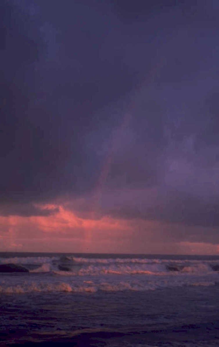 coastal sunset waves 1980s 1990s A4 Photo Print