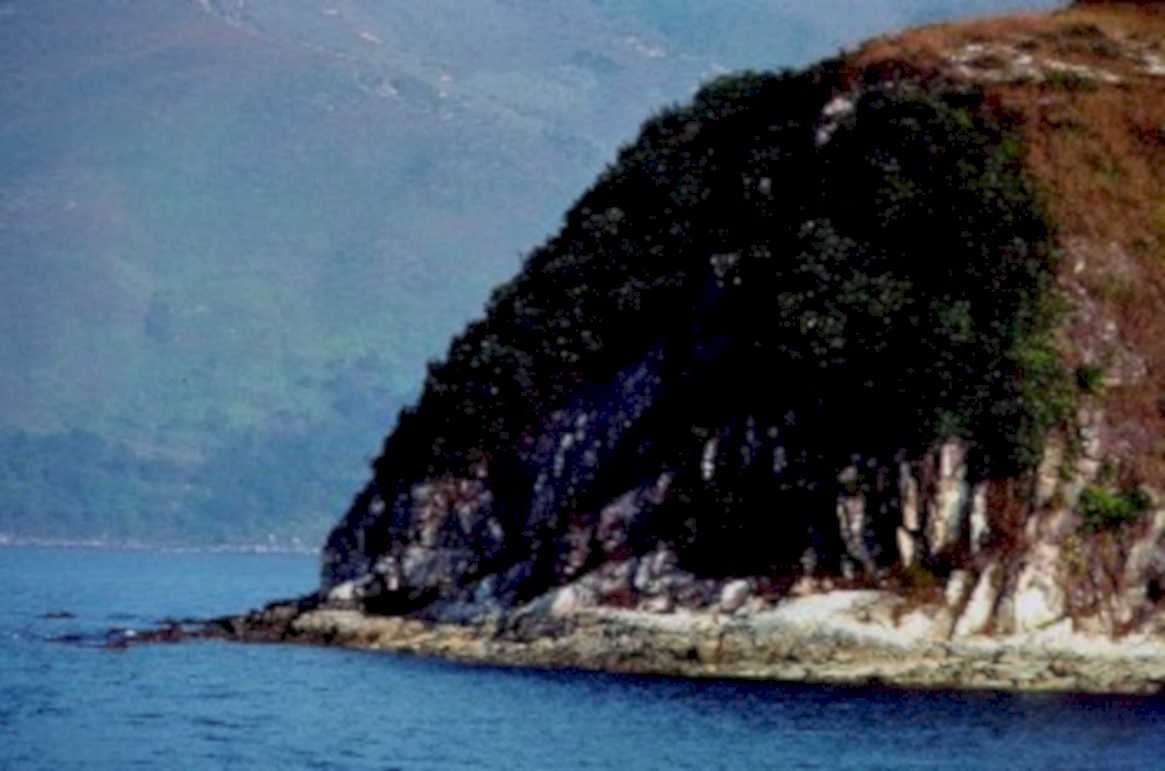 coastal waterfall ocean1980s 1990s A4 Photo Print
