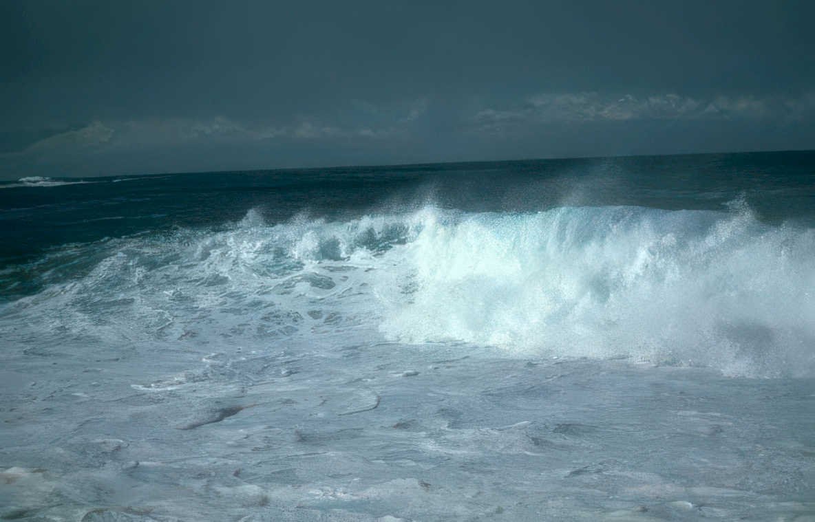 coastal wave break Vintage A4 Photo Print