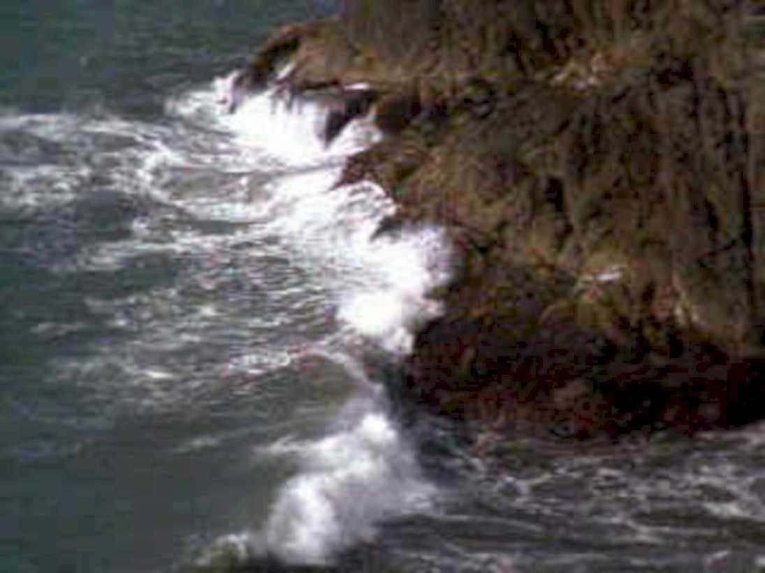 coastal wave cliff1980s 1990s A4 Photo Print