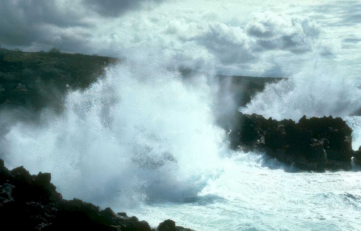 coastal wave hawaii 1 Vintage A4 Photo Print
