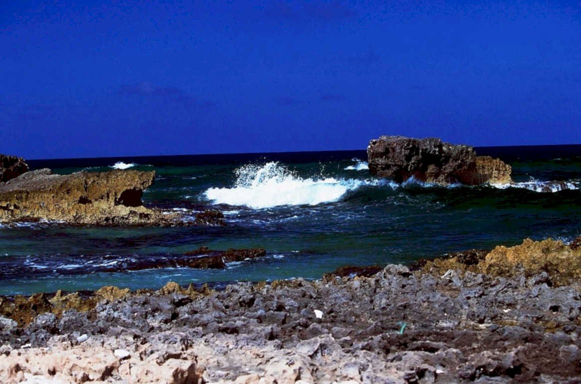 coastal wave rocks 11980s 1990s A4 Photo Print