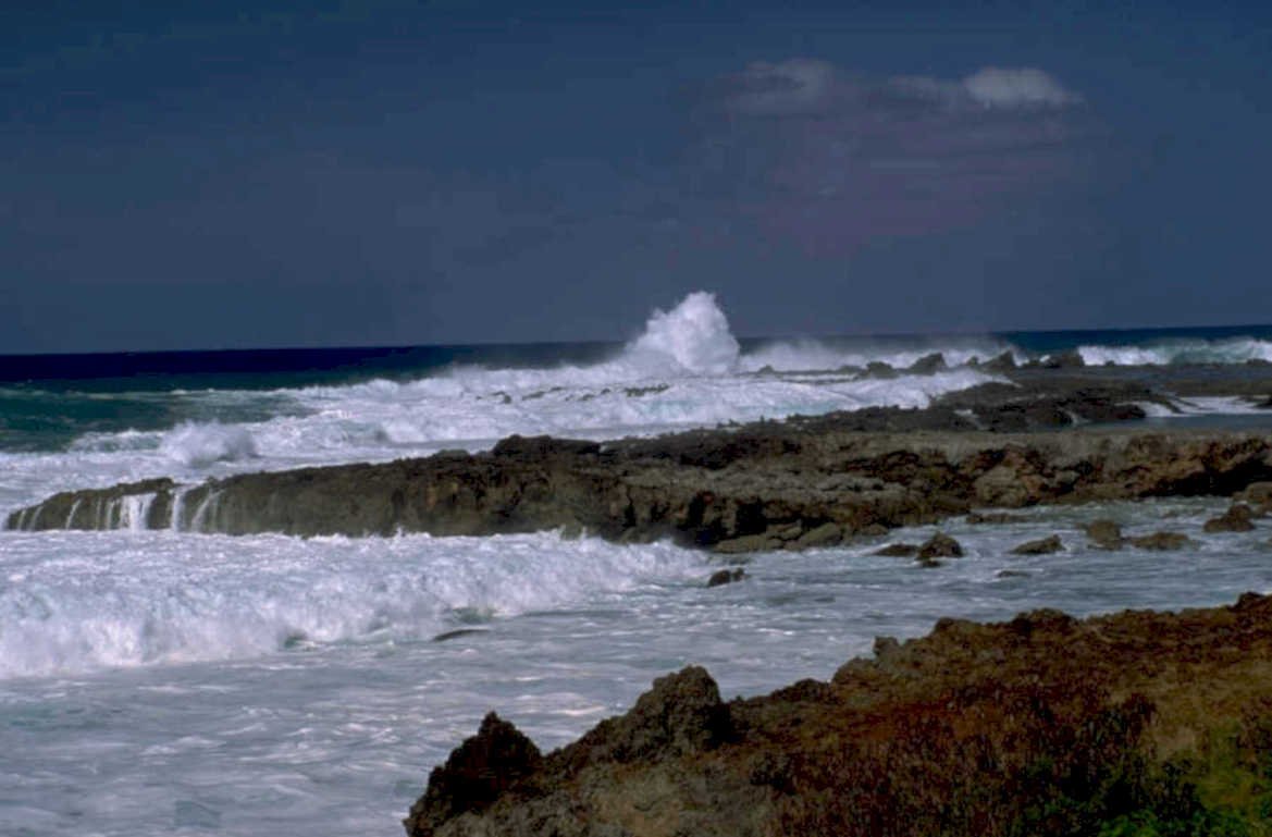 coastal wave rocks 1980s 1990s A4 Photo Print