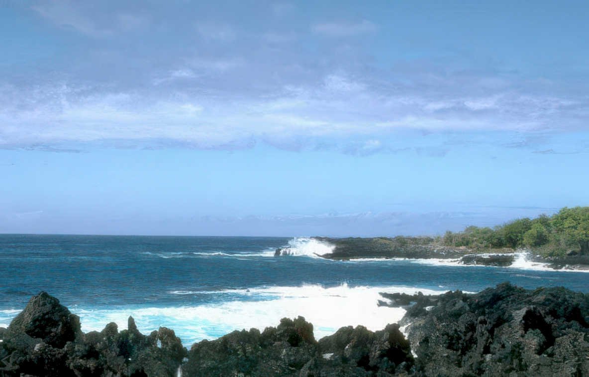 coastal wave rocks 2 Vintage A4 Photo Print