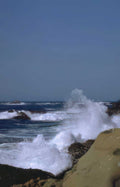 coastal wave rocks 4 Vintage A4 Photo Print