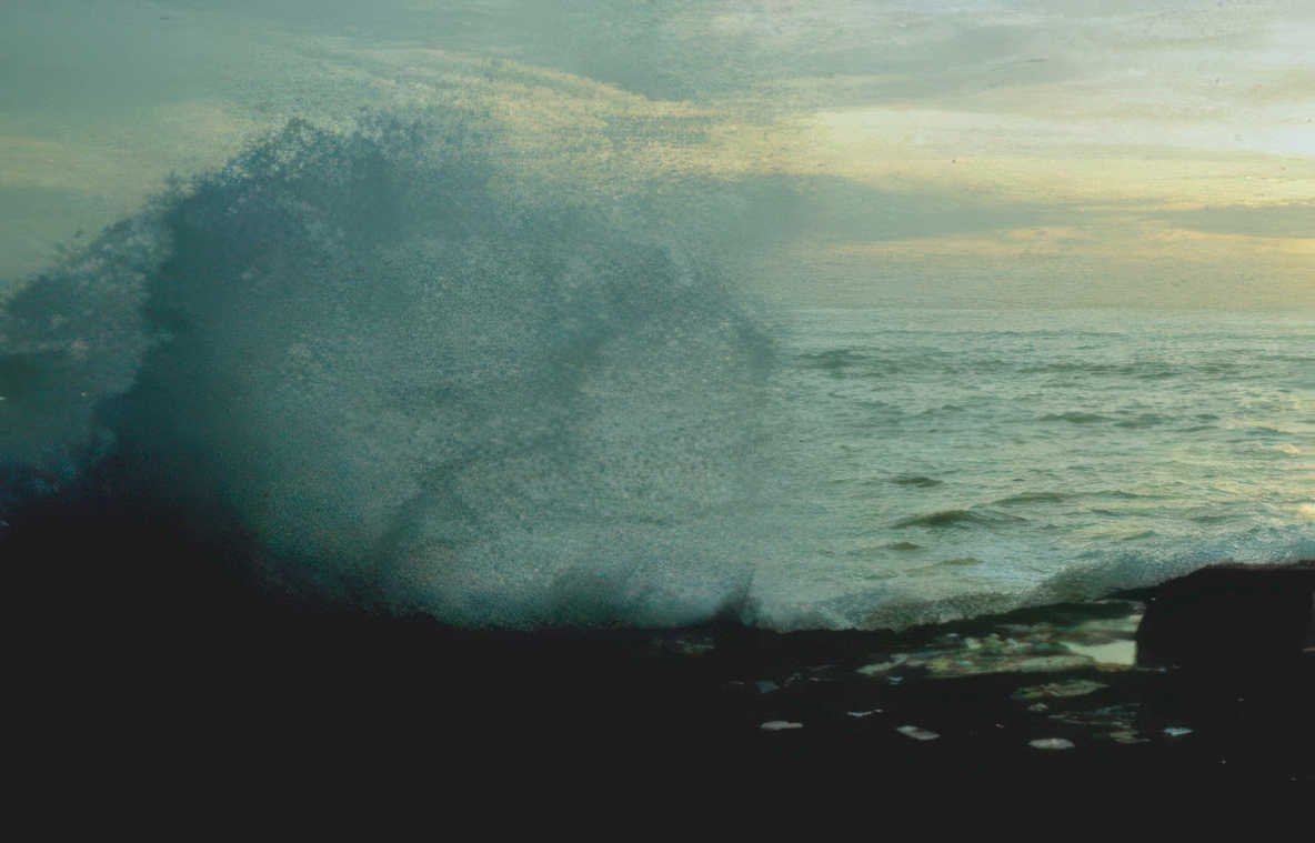 coastal wave rocks 5 Vintage A4 Photo Print