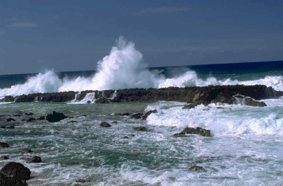 coastal wave scene 1980s 1990s A4 Photo Print