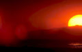 coastalsunset redsky 2024 Vintage A4 Photo Print