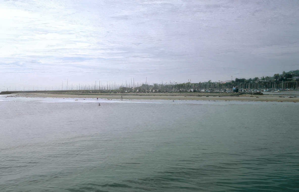coastline boats beach Vintage A4 Photo Print