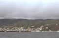 coastline harbor mountains Vintage A4 Photo Print