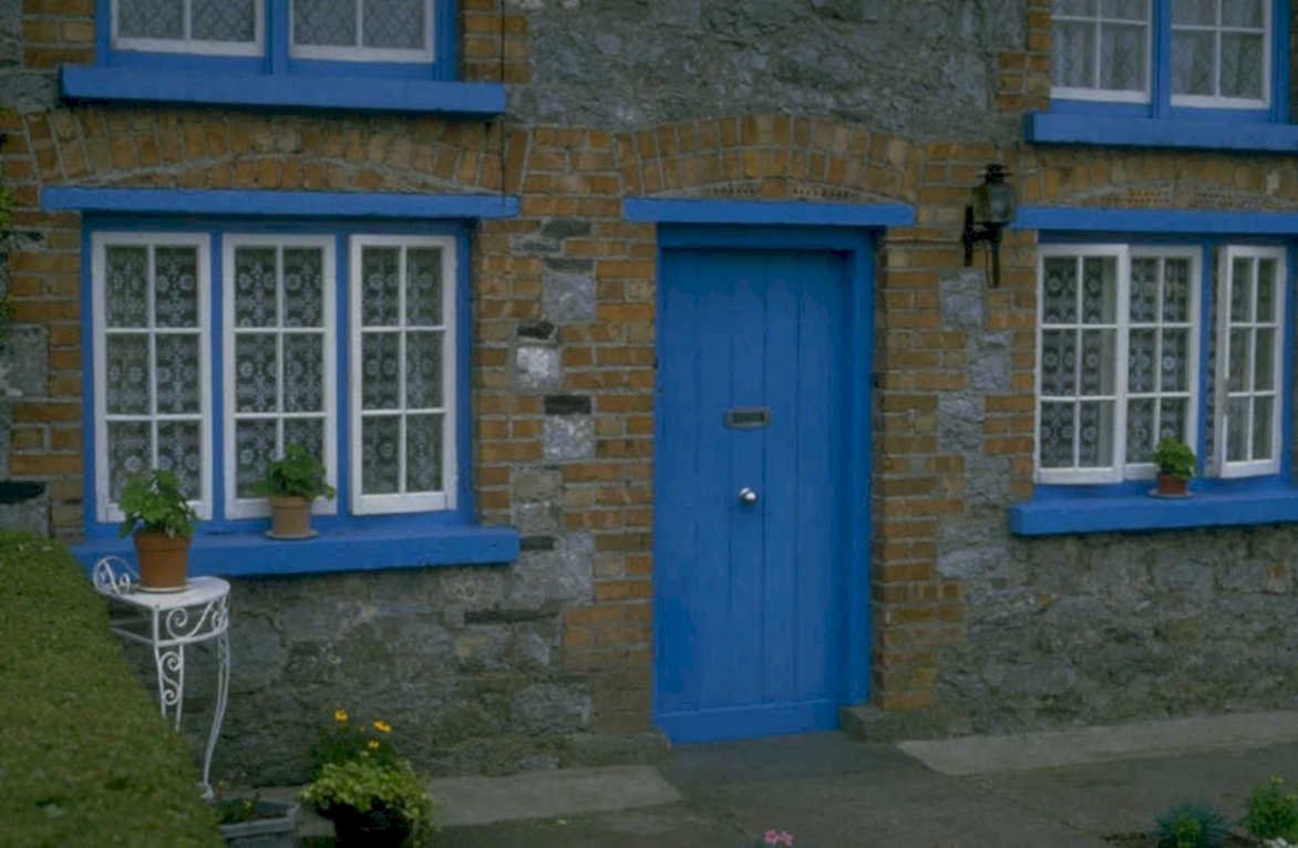 cobblestone cottage ireland 1980s 1990s A4 Photo Print