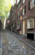 cobblestone row houses 1980s 1990s A4 Photo Print